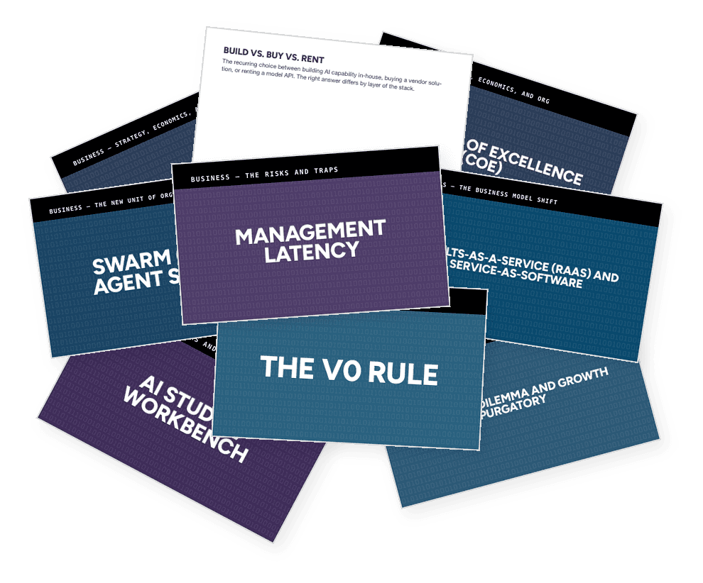 Drill the 90 business terms every AI-era executive needs, one card at a time.