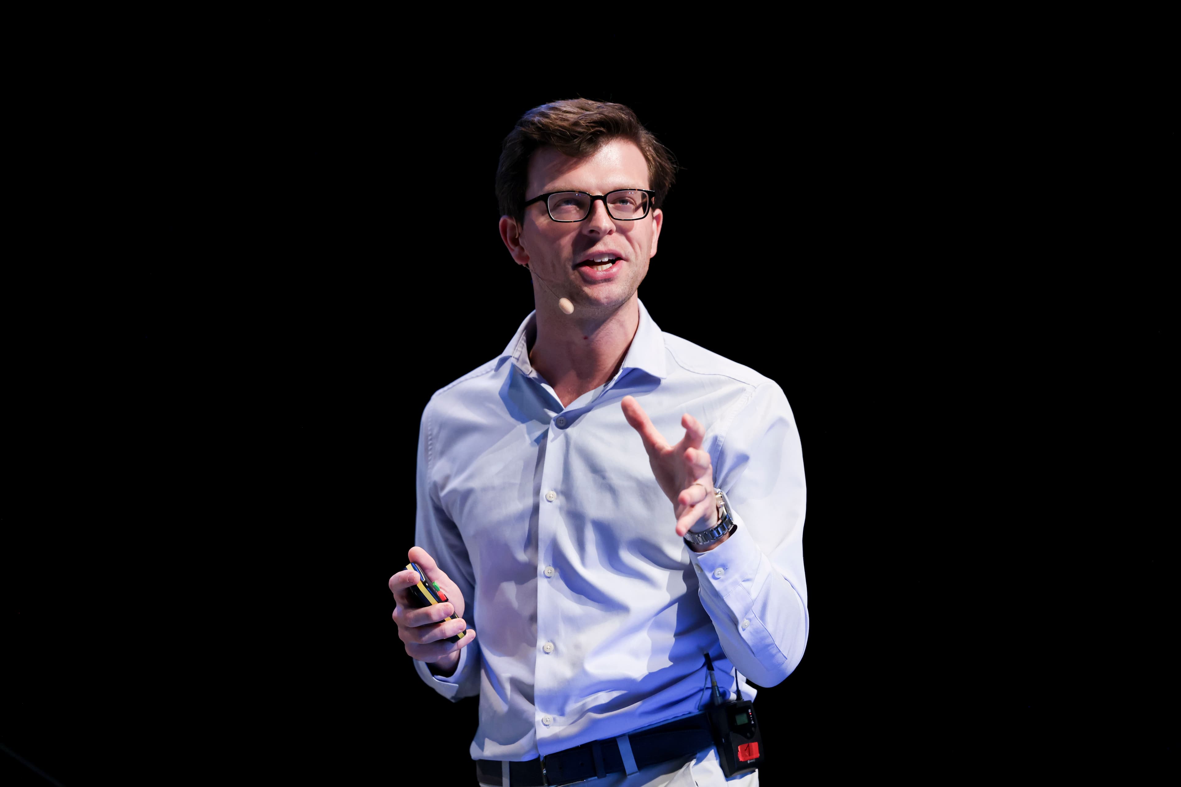 Paul Cheek addressing an audience